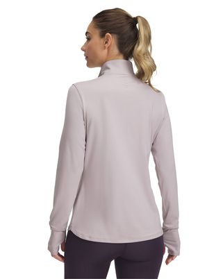 Polerón Under Armour qualifier run ½ cierre gris para mujer