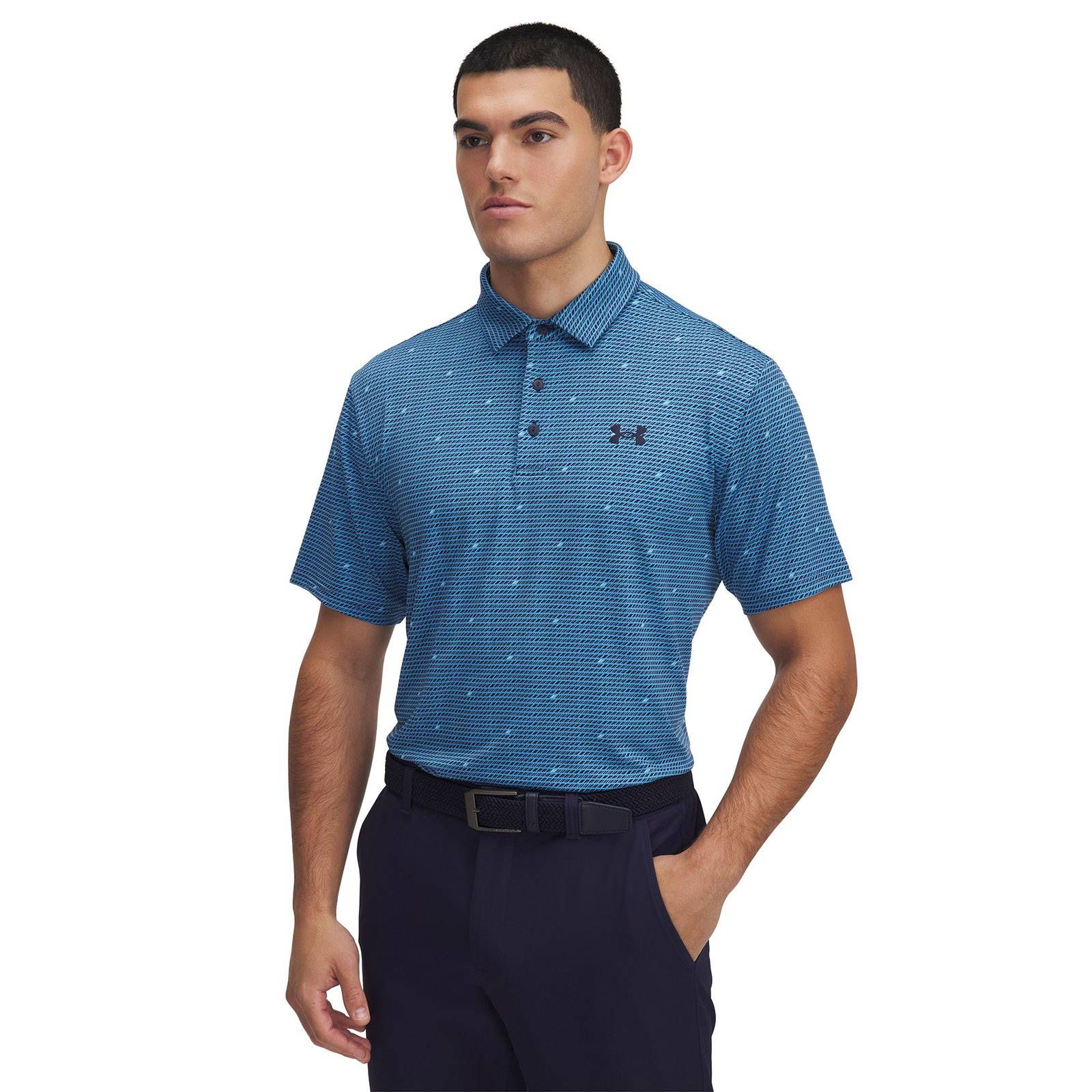 Polo manga corta Under Armour playoff 3.0 azul para hombre