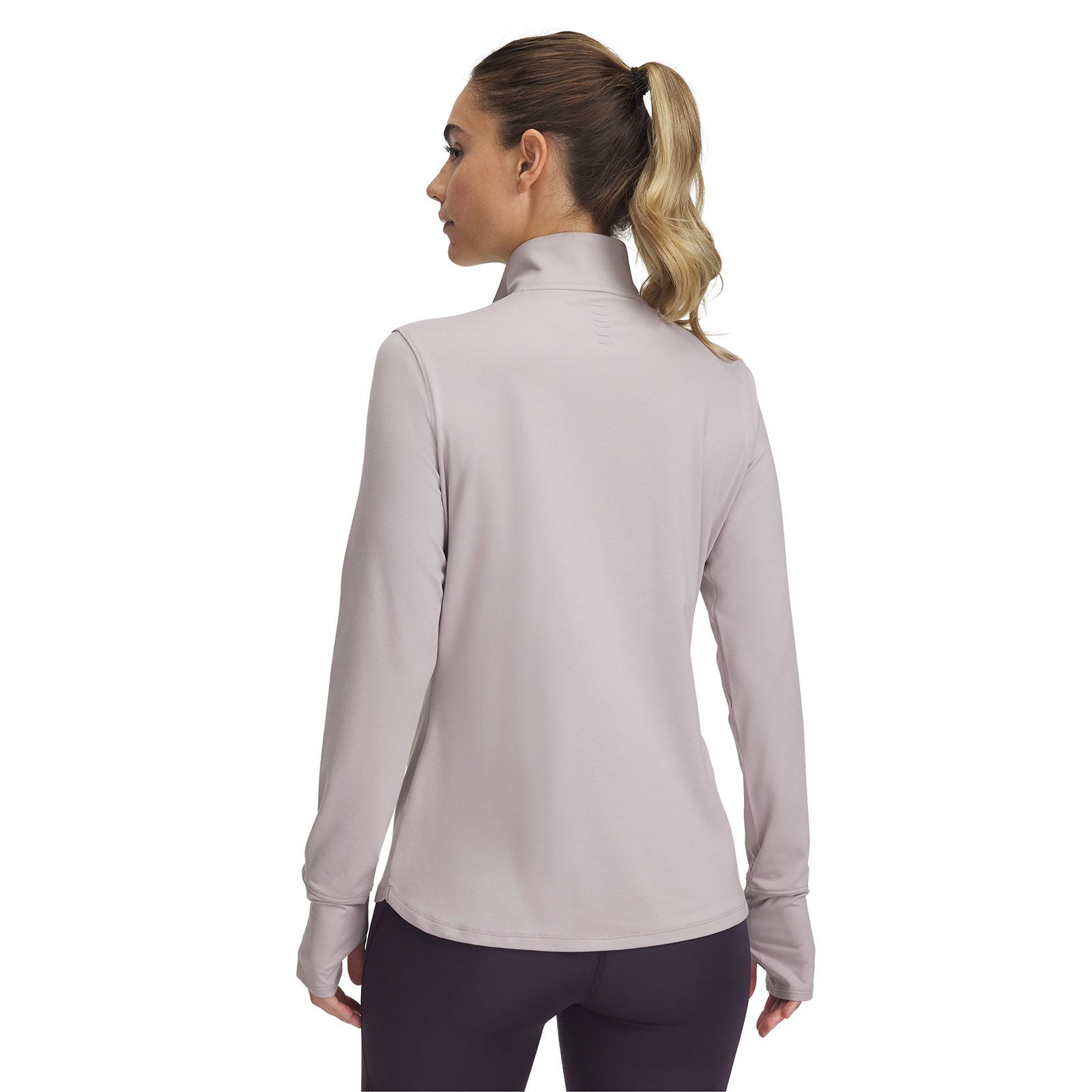 Polerón Under Armour qualifier run ½ cierre gris para mujer