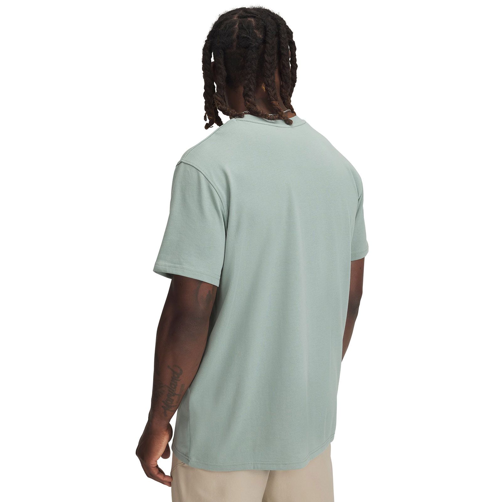 Polera manga corta Under Armour logo heavyweight verde para hombre