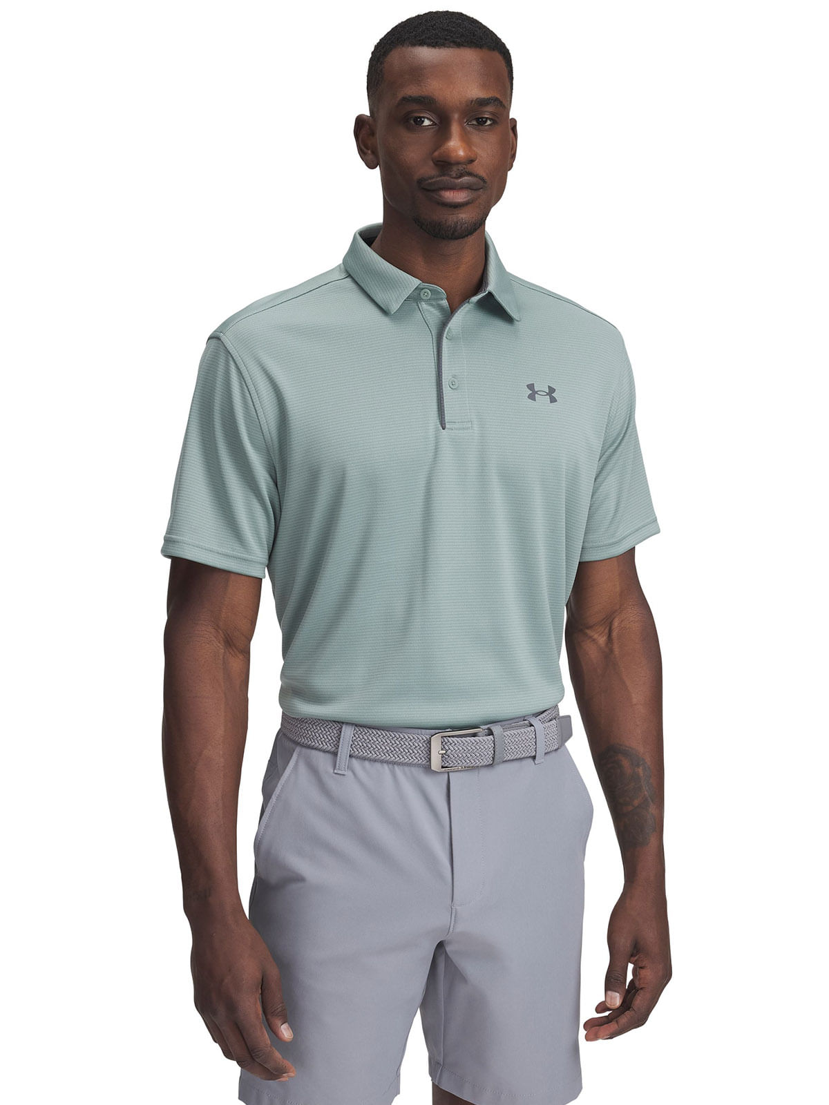 Polo manga corta UA tech verde para hombre