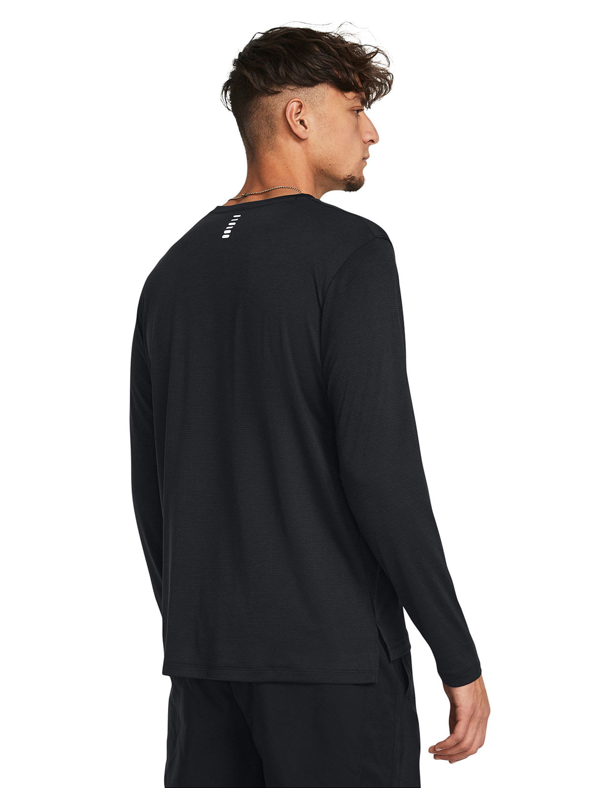Polera manga larga UA launch negro para hombre