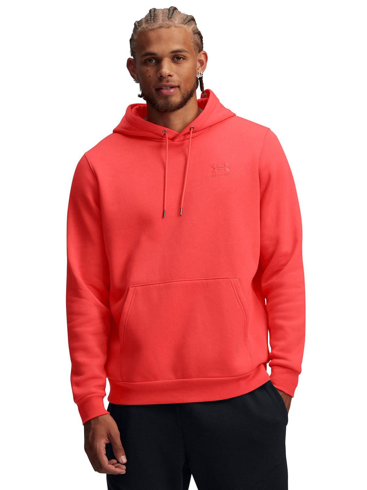 Polerón UA Icon fleece naranjo para hombre