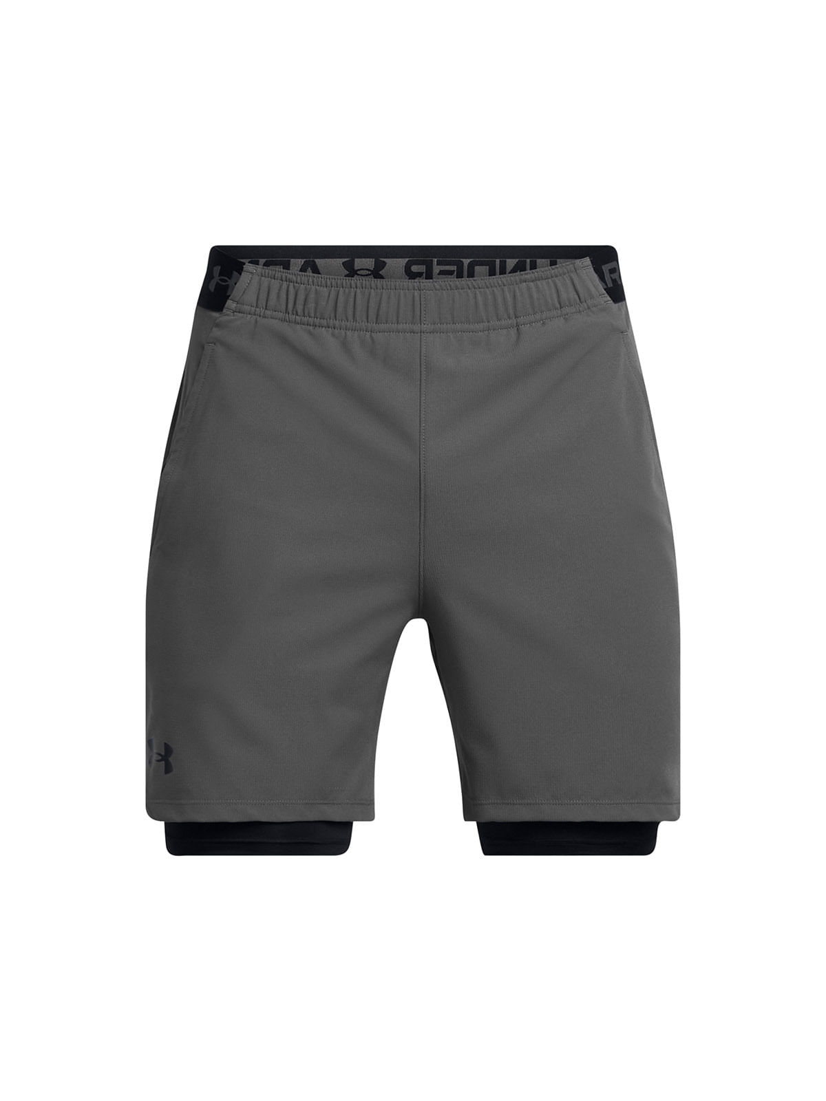 Shorts UA vanish woven 2-en-1 gris para hombre