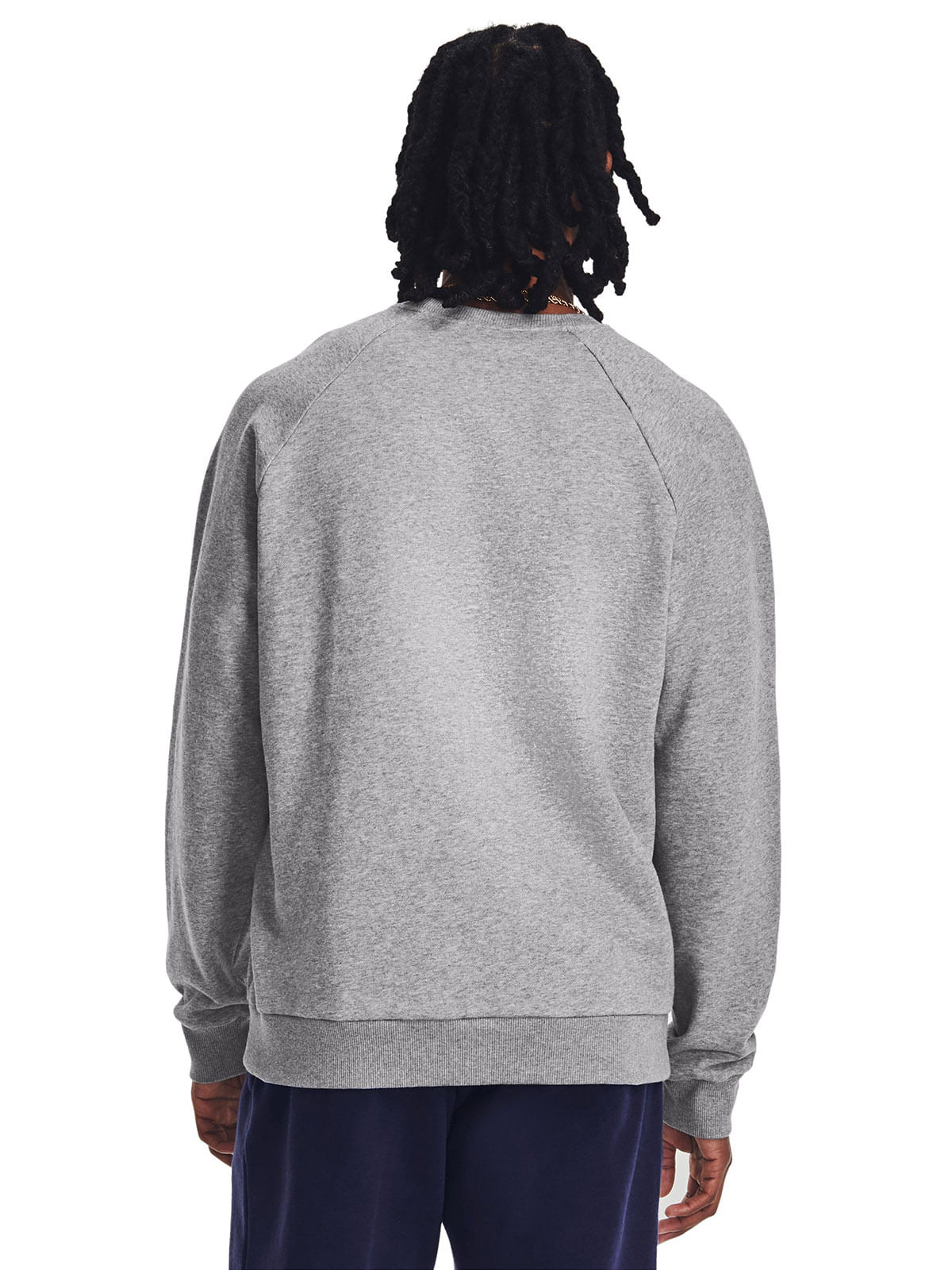 Polerón UA Rival fleece crew gris para hombre