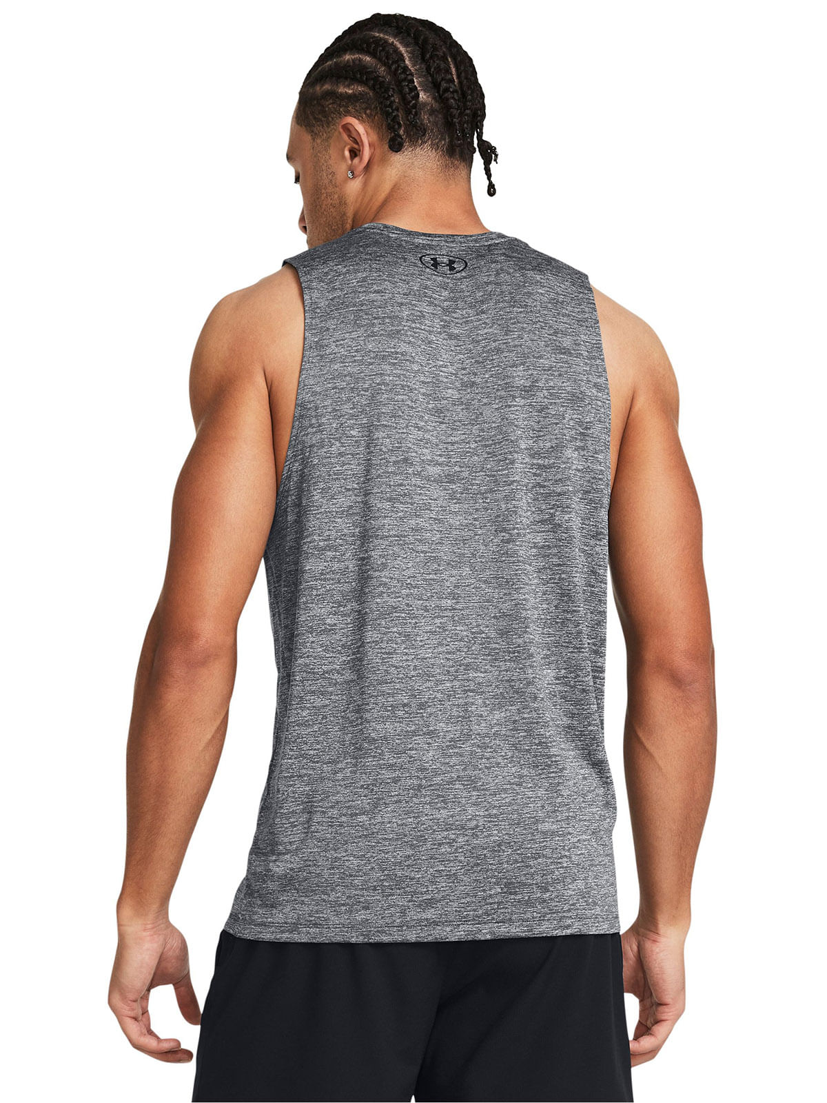 Polera sin mangas UA tech gris para hombre