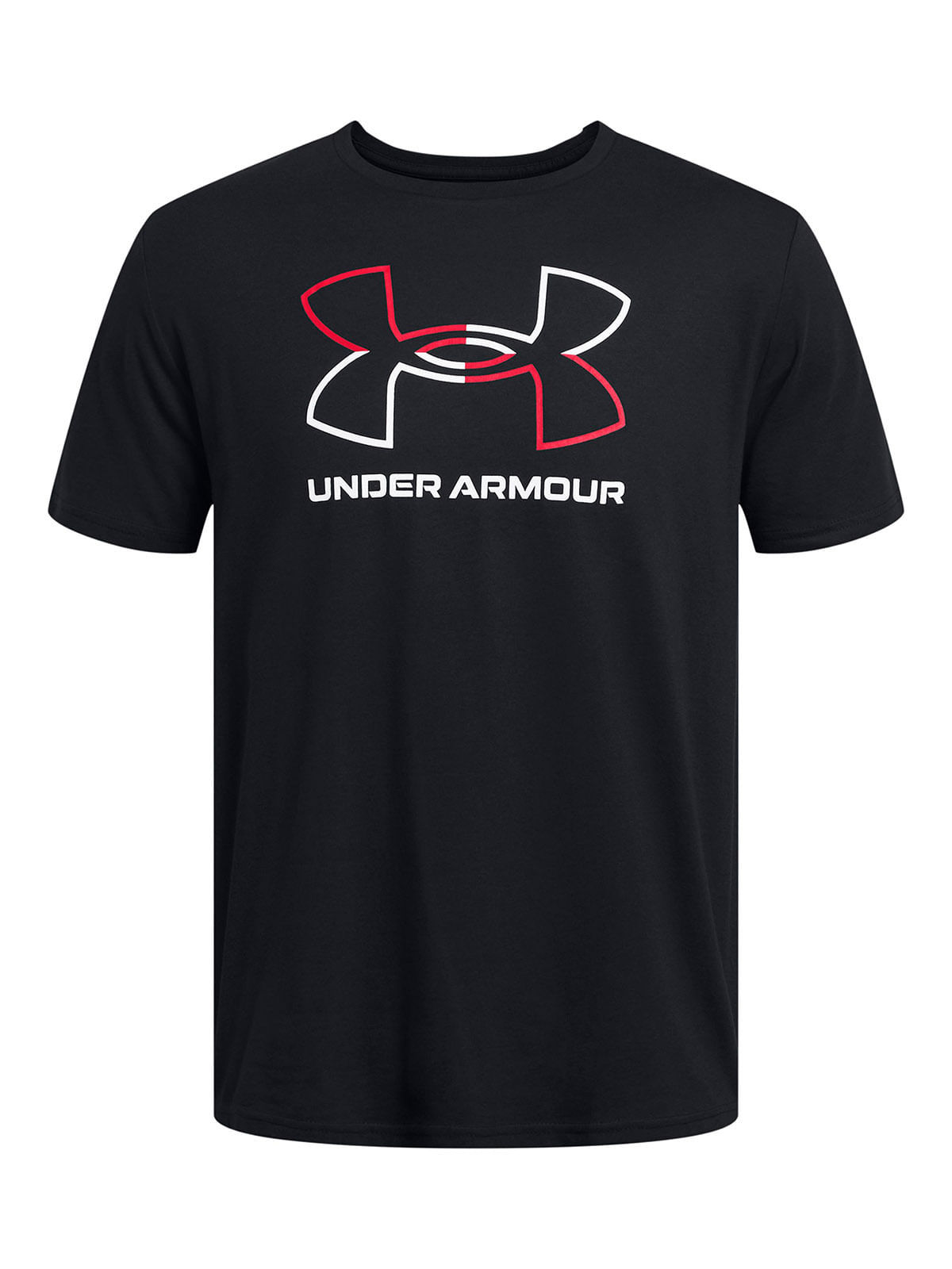 Polera manga corta UA foundation negro para hombre