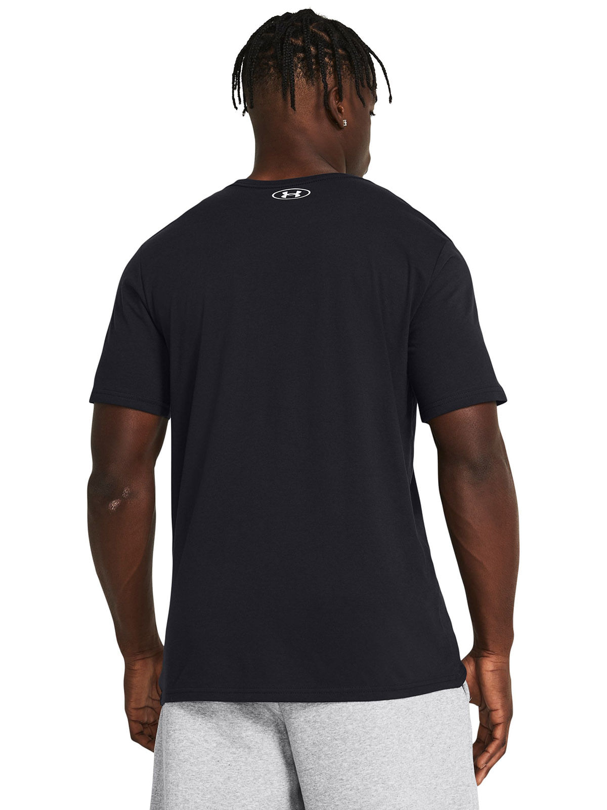 Polera manga corta UA foundation negro para hombre