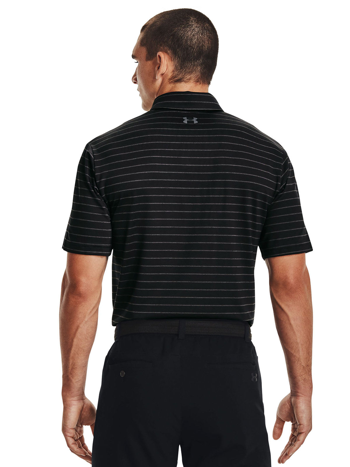 Polo manga corta UA playoff negro para hombre