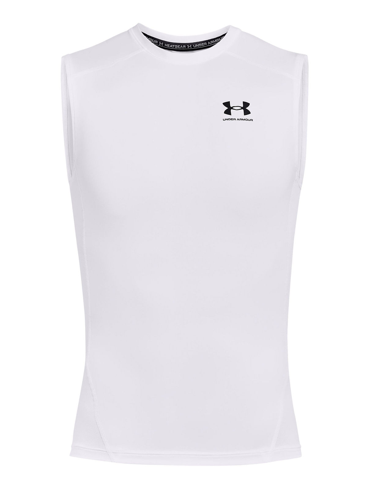 Primera capa sin mangas Heatgear blanco para hombre