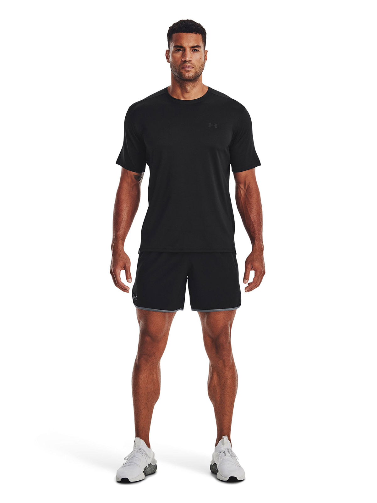 Polera manga corta UA tech vent negro para hombre