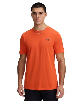 Polera manga corta Under Armour vanish elite seamless naranjo para hombre