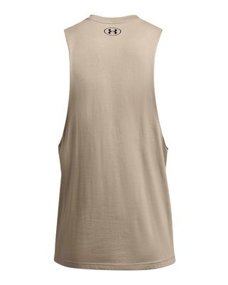 Polera sin mangas Under Armour Leftchest café para hombre