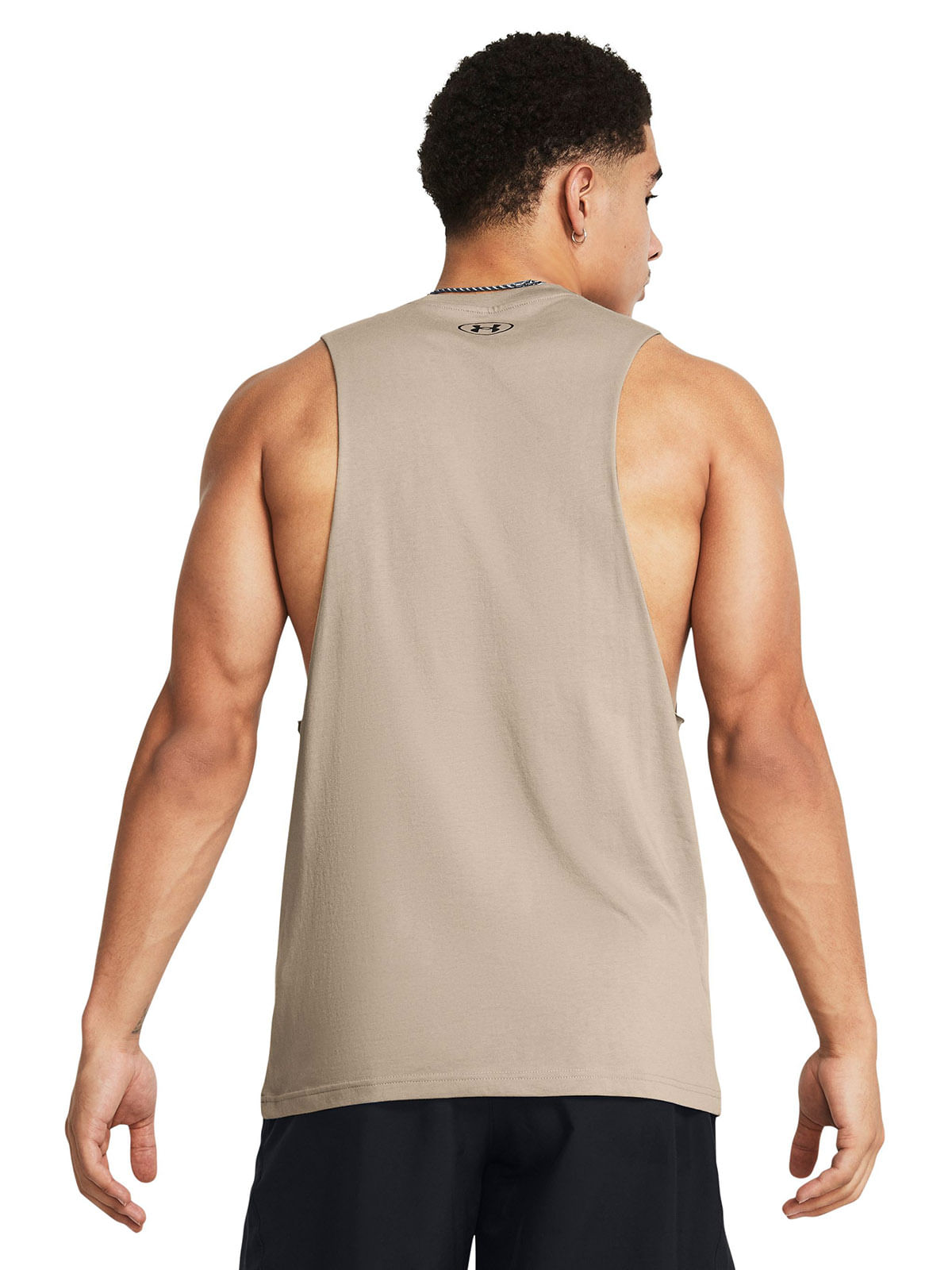 Polera sin mangas UA Leftchest café para hombre