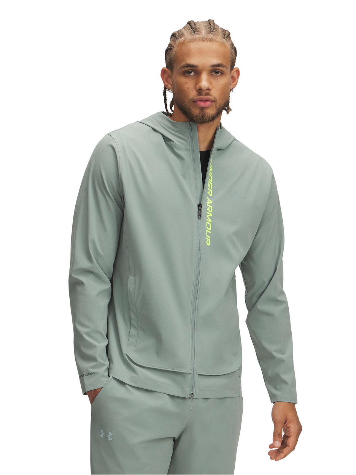 Chaqueta UA outrun the storm verde para hombres