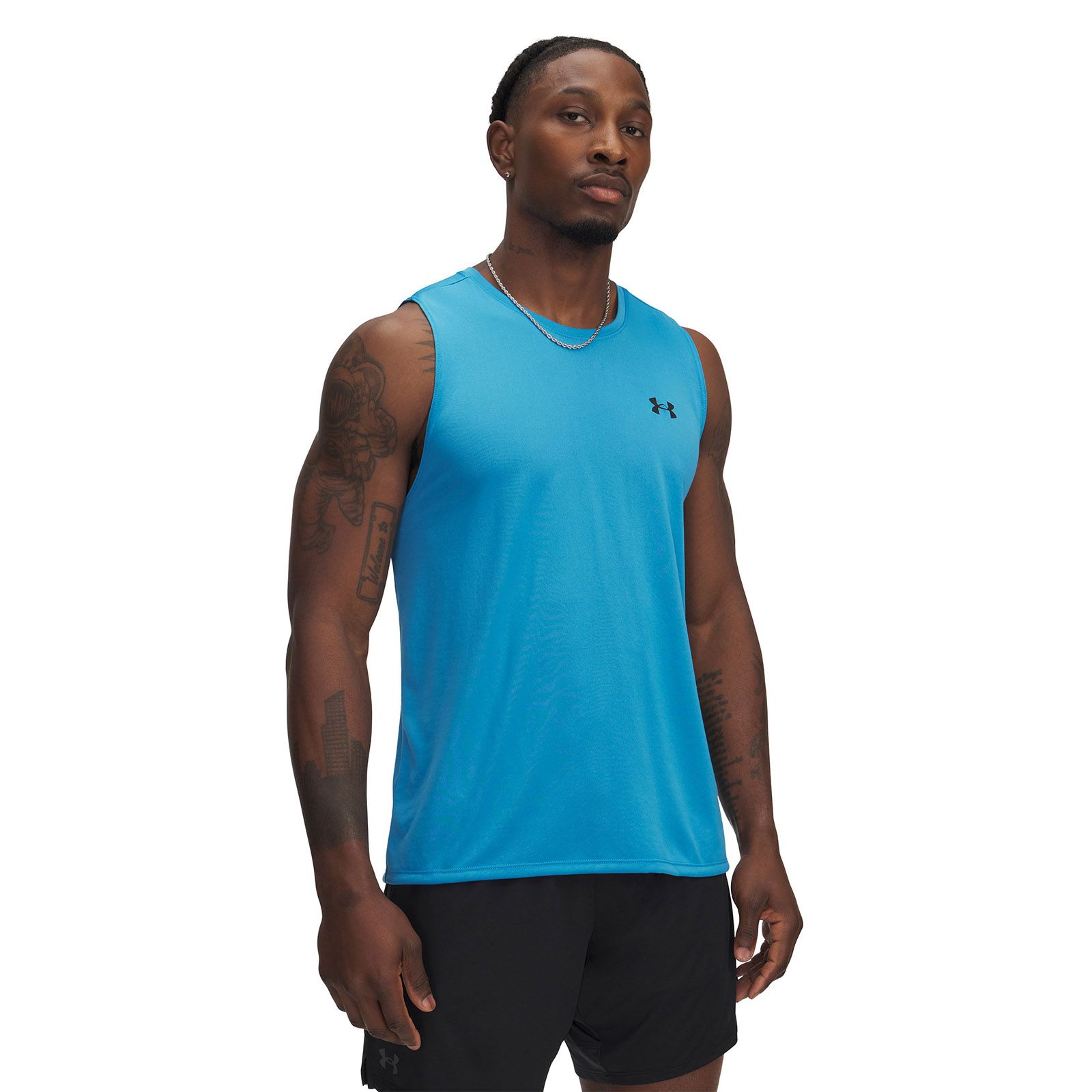 Polera sin mangas Under Armour tech azul para hombre