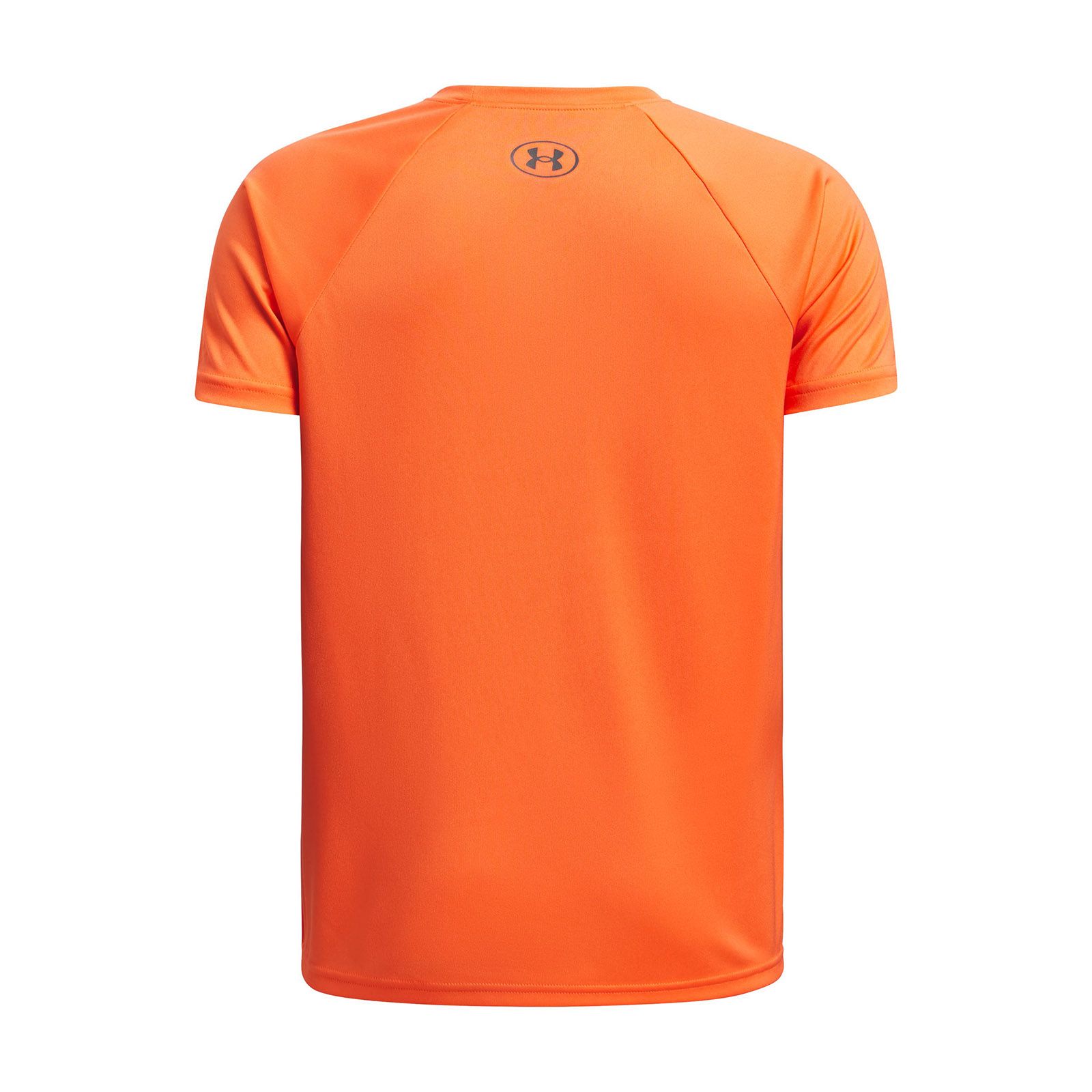 Polera manga corta Under Armour tech split naranjo para niño