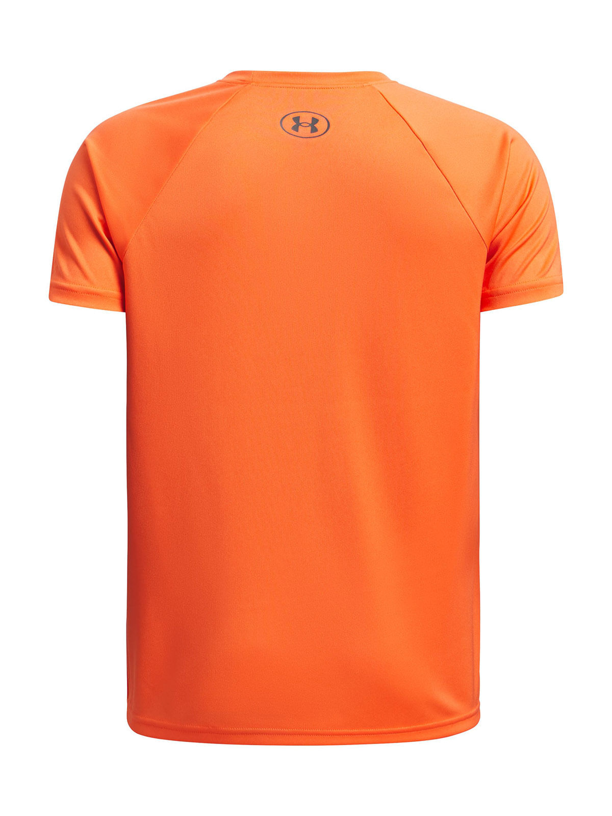 Polera manga corta UA tech split naranjo para niño
