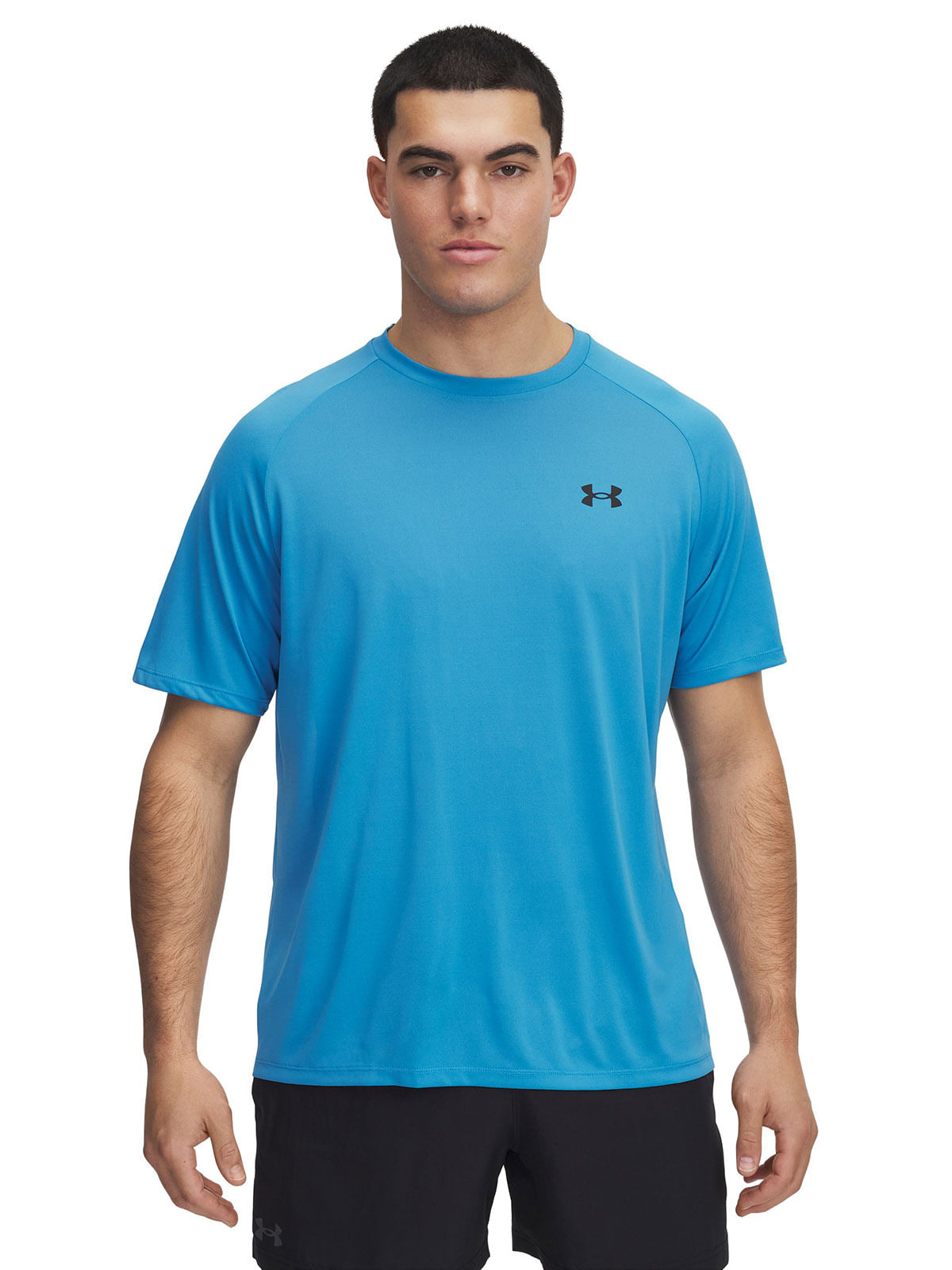 Polera manga corta UA tech 2.0 azul para hombre