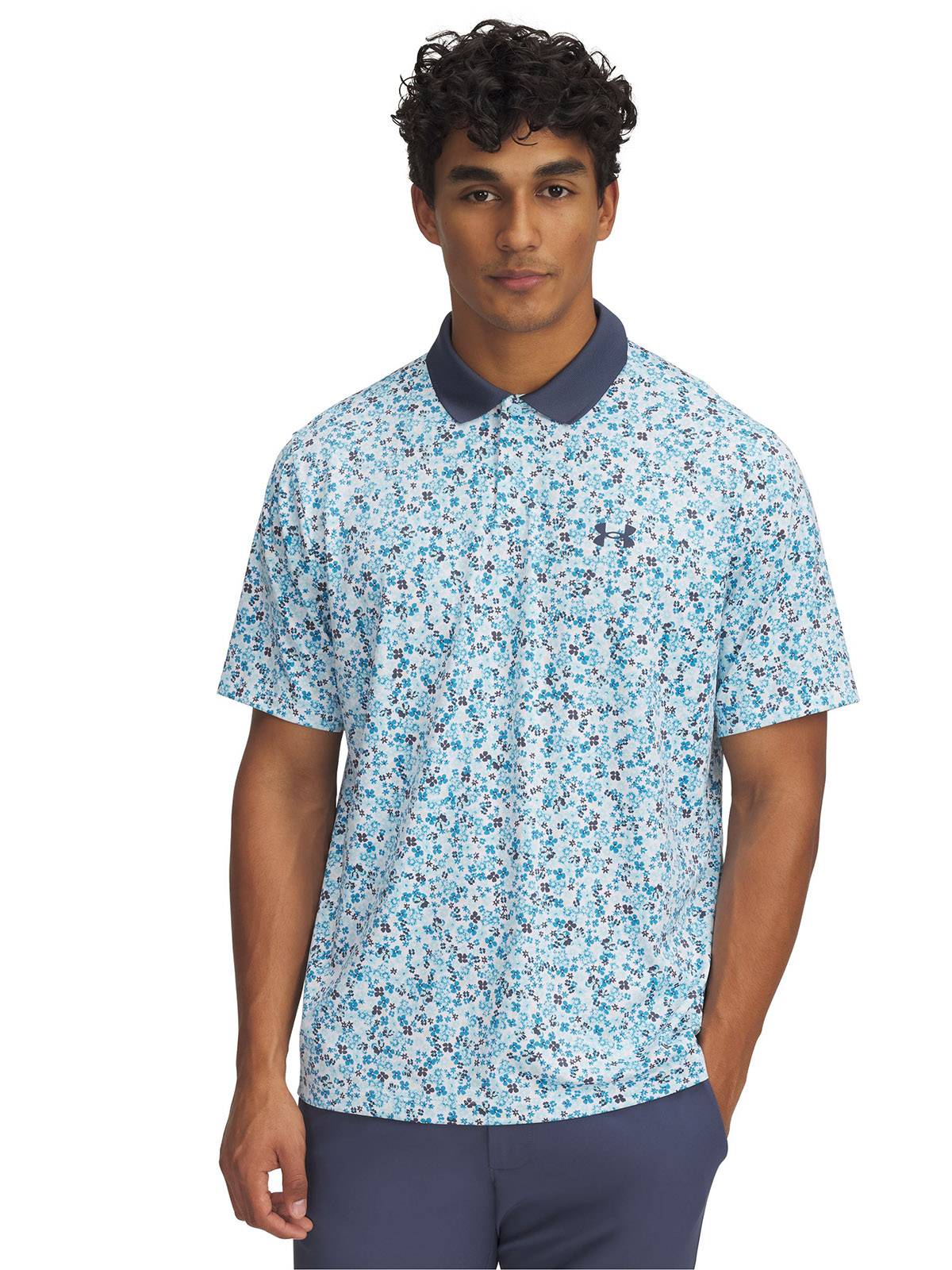 Polo manga corta UA matchplay blanco para hombre