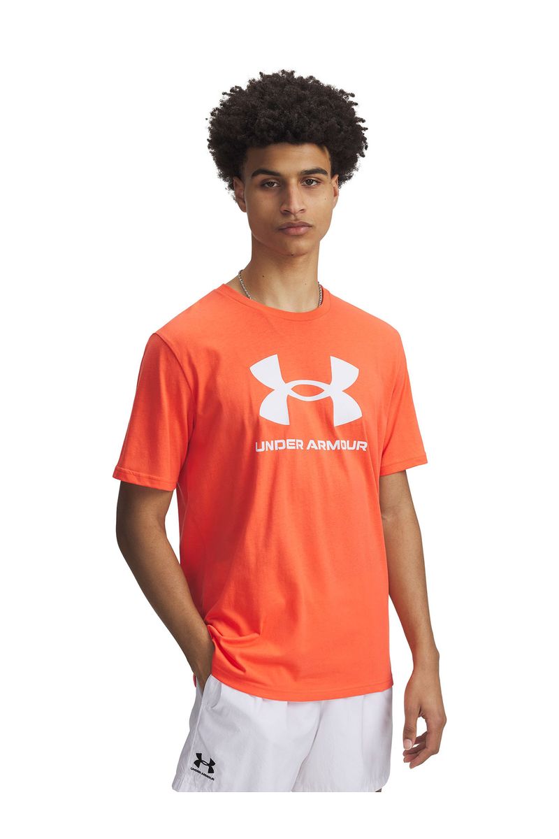 Polera-manga-corta-UA-Sportstyle-naranjo-para-hombre