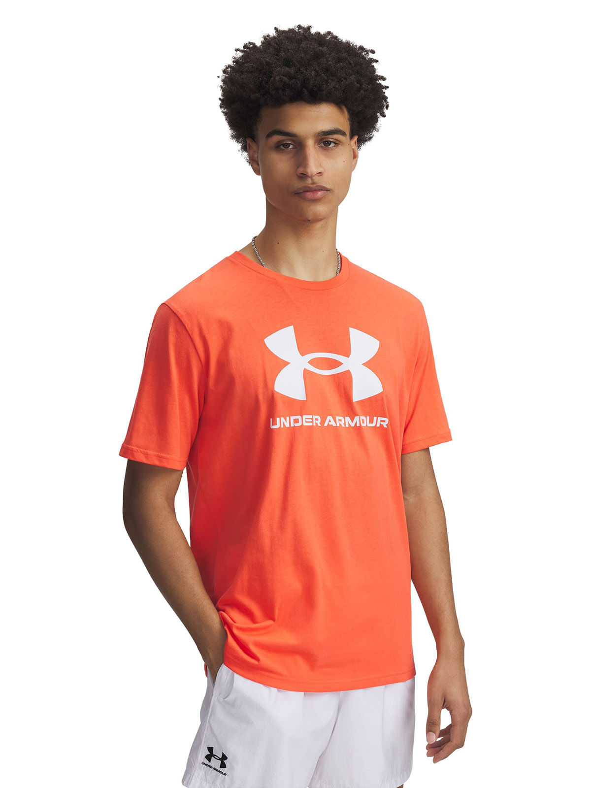 Polera manga corta UA Sportstyle naranjo para hombre