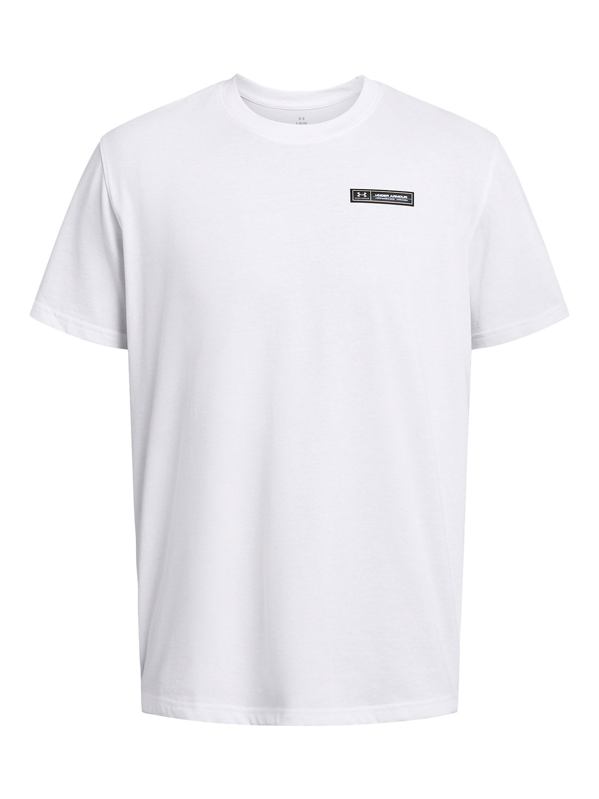 Polera manga corta UA armour label blanco para hombre
