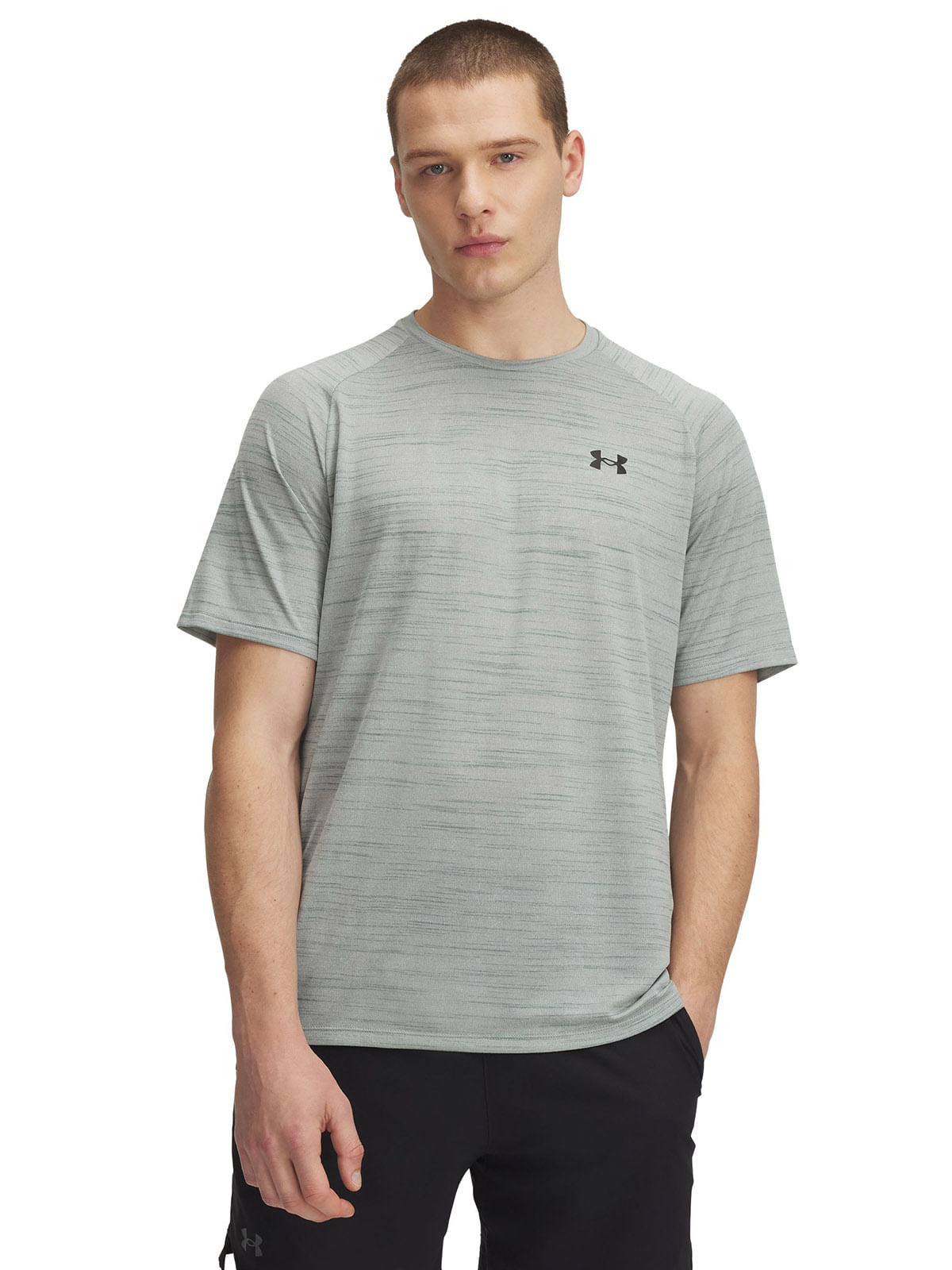Polera manga corta UA tech 2.0 tiger verde para hombre