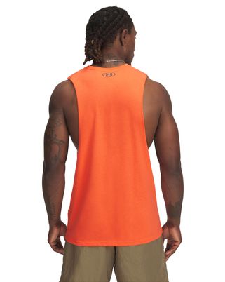 Polera sin mangas Under Armour Leftchest naranjo para hombre