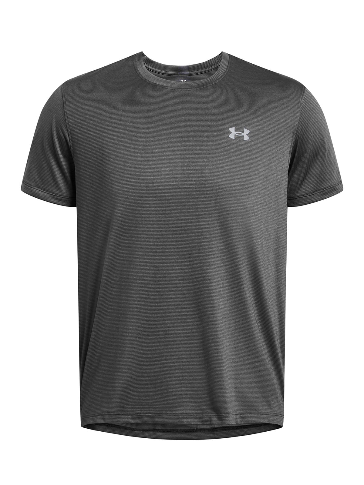 Polera manga corta UA launch gris para hombre