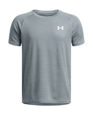 Polera manga corta Under Armour tech azul para niños