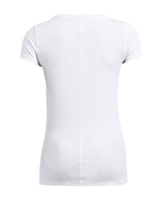 Polera manga corta Heatgear armour blanco para mujer Under Armour