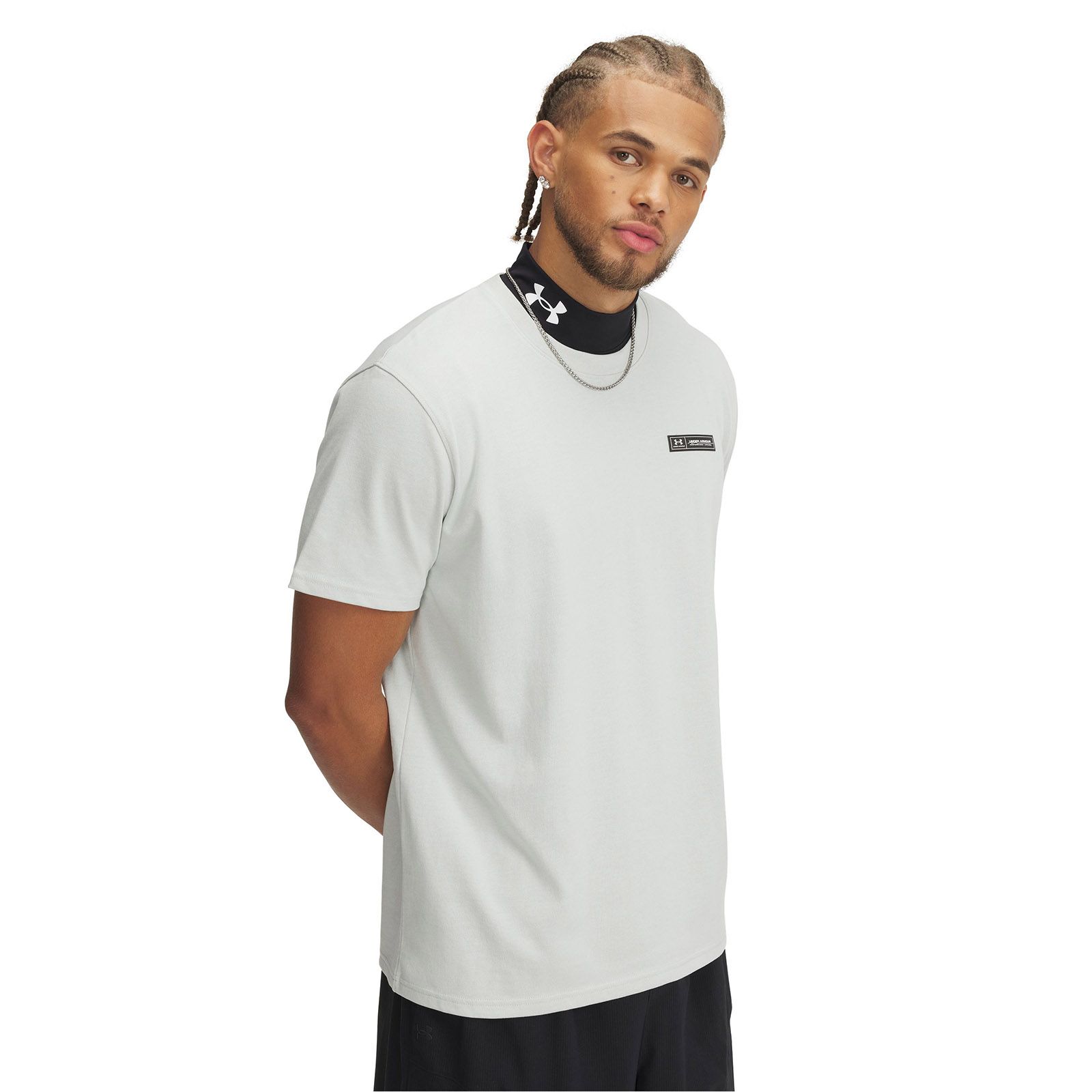Polera manga corta Under Armour armour label verde para hombre