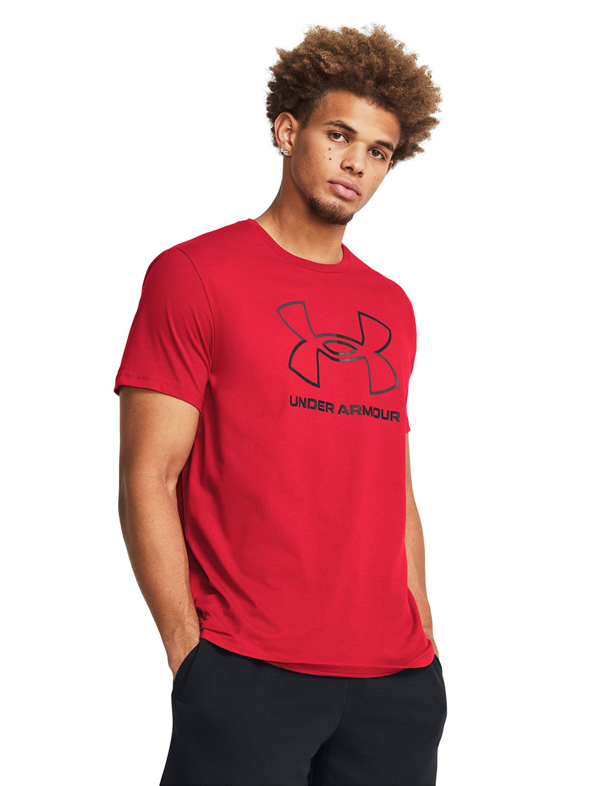 Polera manga corta UA foundation rojo para hombre