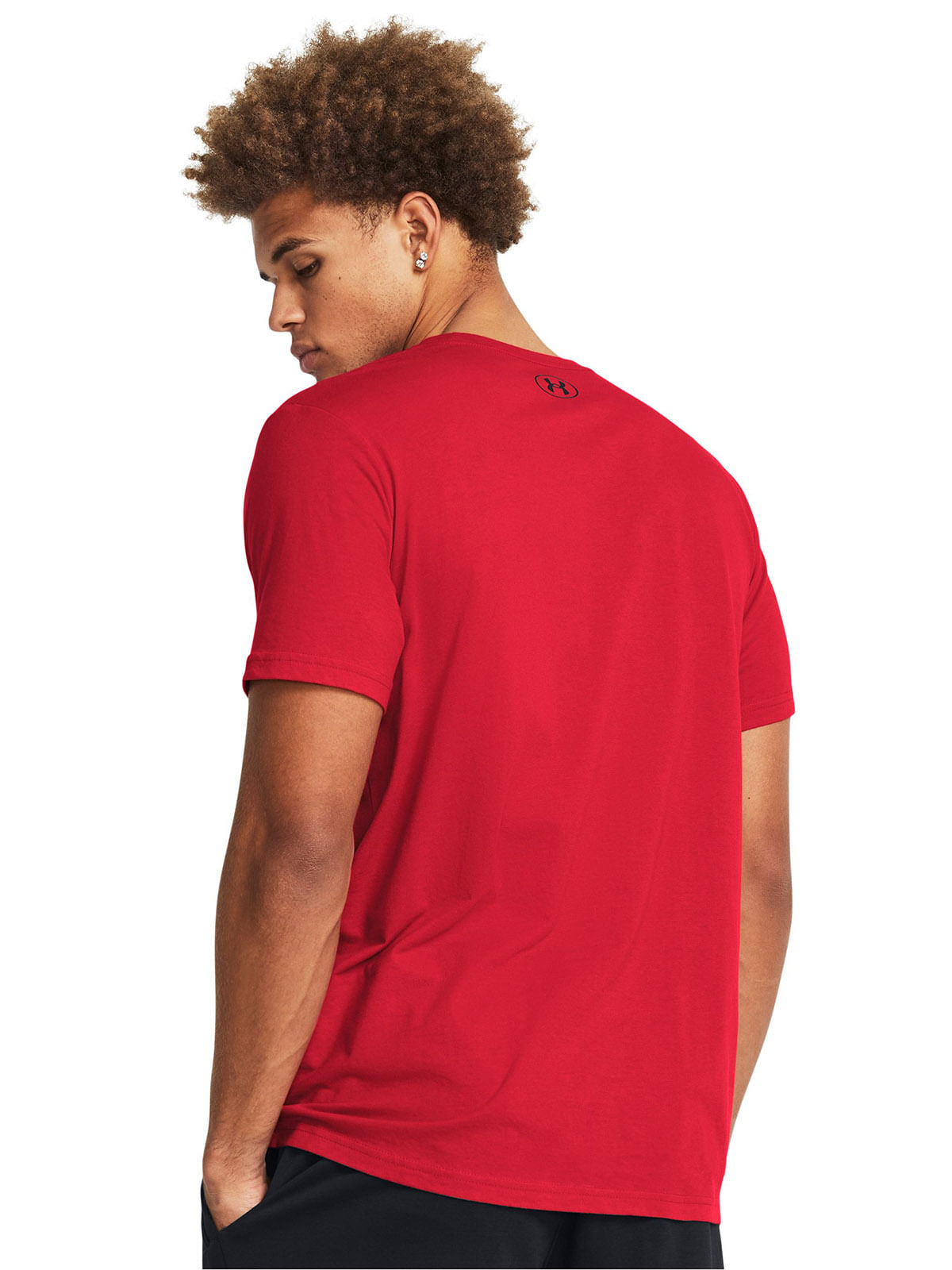 Polera manga corta UA foundation rojo para hombre