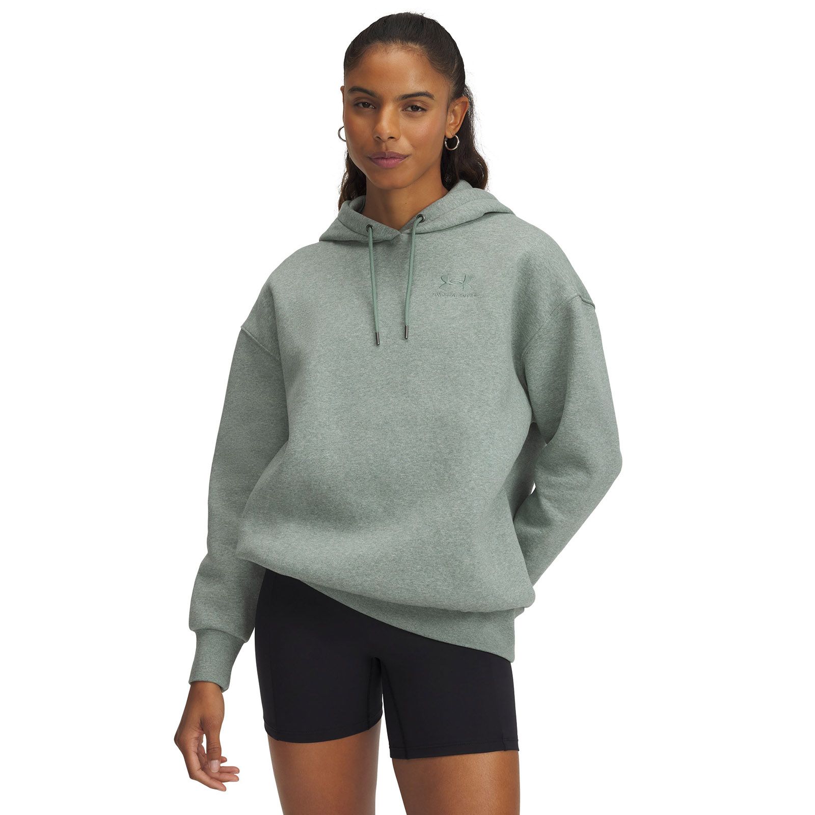 Polerón mujer Under Armour Icon fleece oversized verde