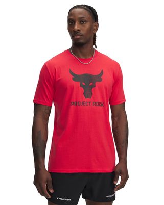 Polera manga corta Project Rock payoff rojo para hombre Under Armour