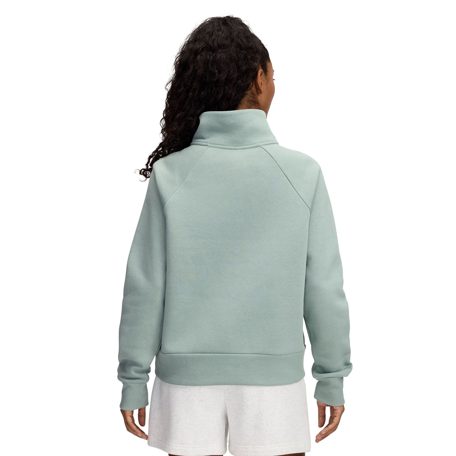 Polerón mujer Under Armour Rival fleece ½ cierre verde