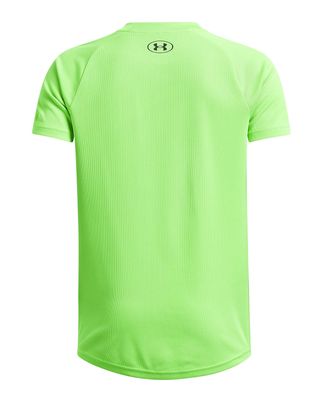 Polera manga corta Under Armour tech verde para niños