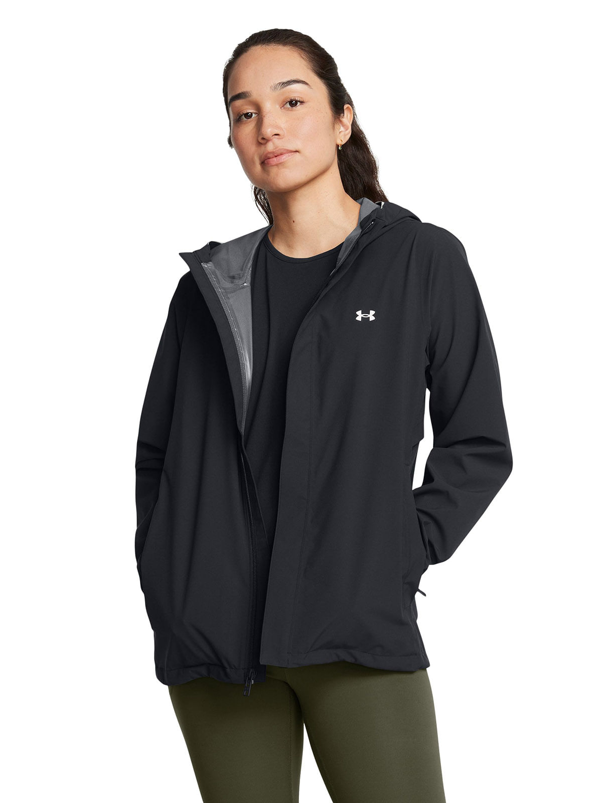 Chaqueta UA stormproof cloudstrike stretch negro para mujer