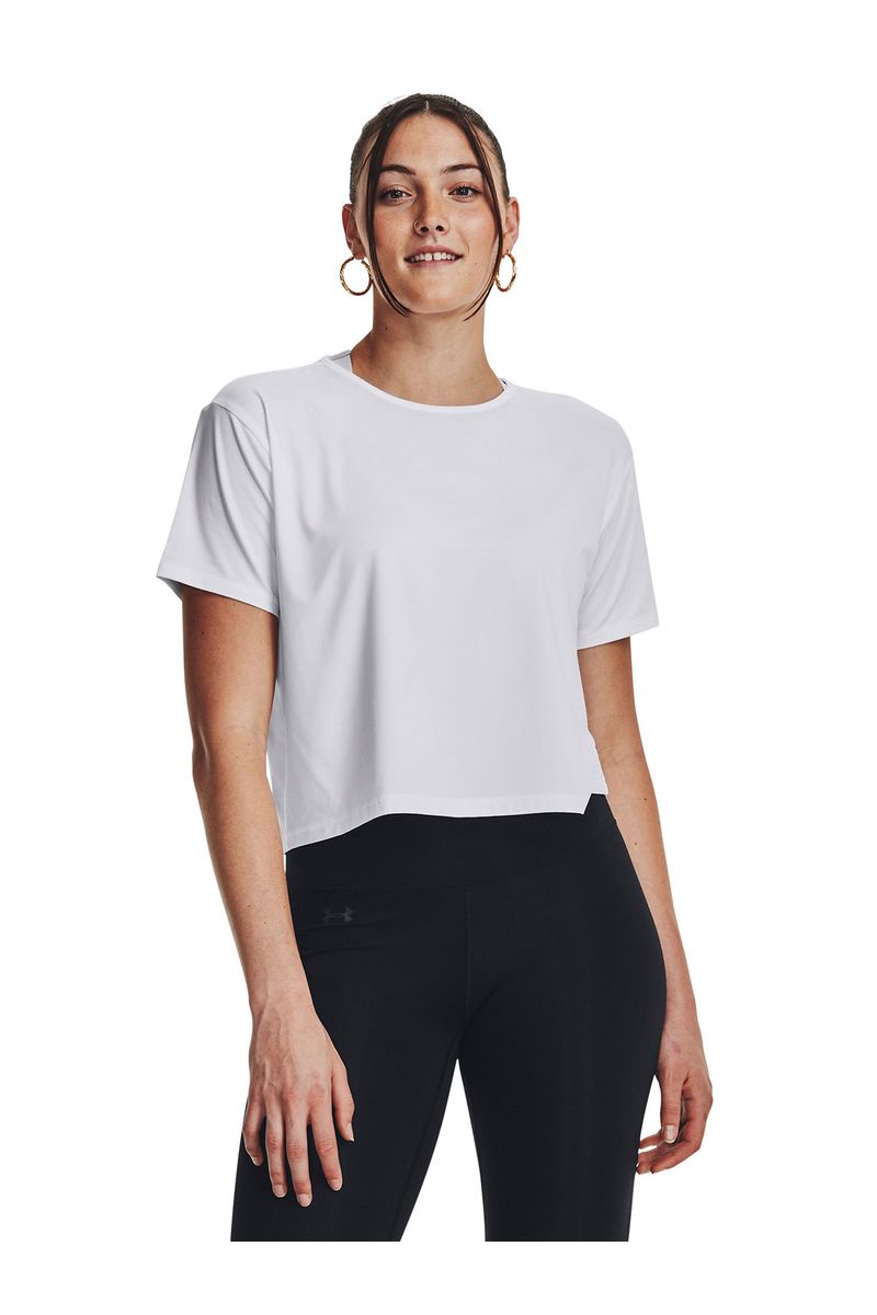 Polera-manga-corta-UA-motion-blanco-para-mujer