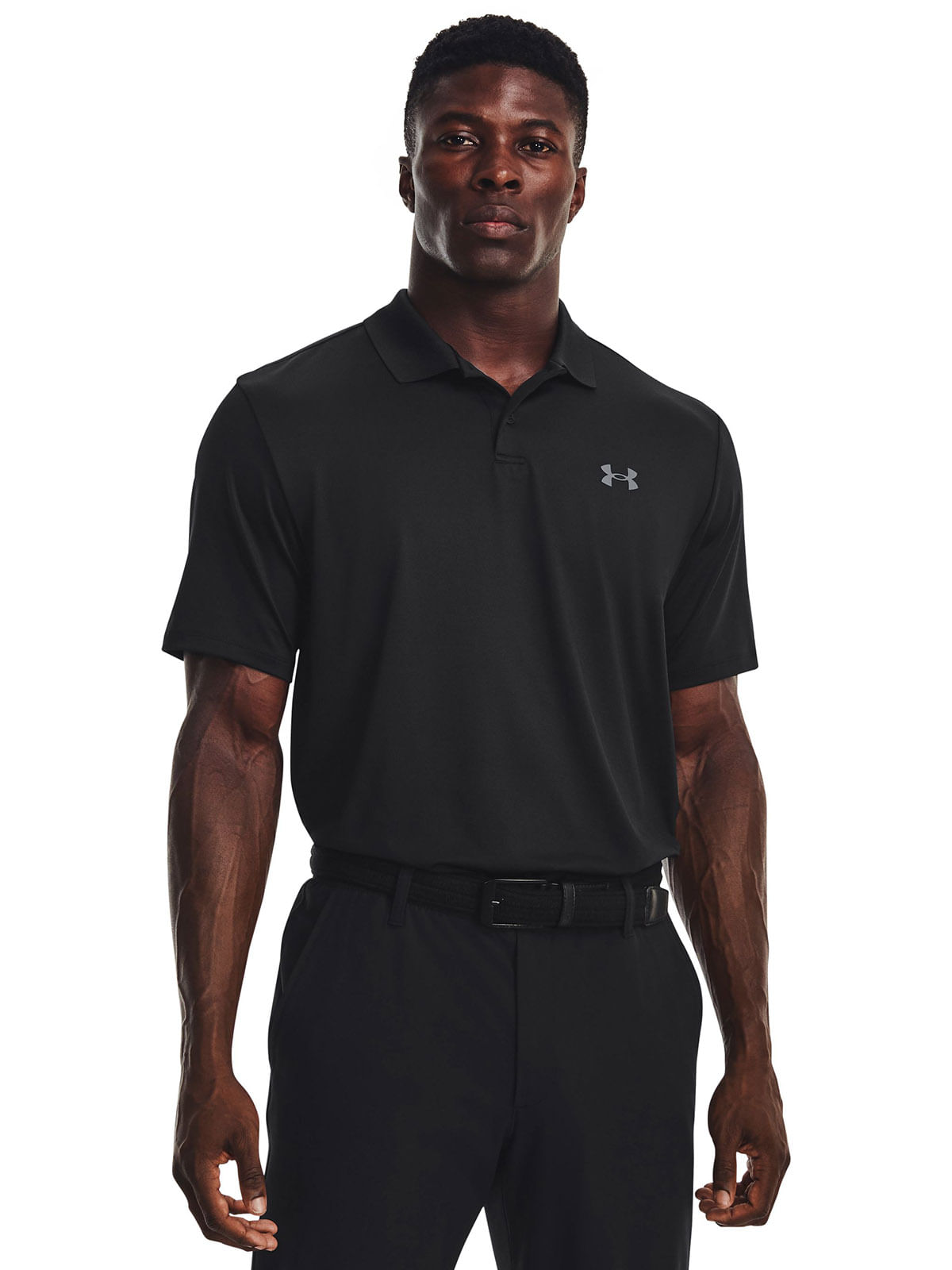 Polera manga corta UA matchplay negro para hombre