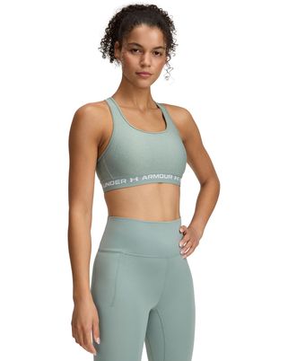Sostén deportivo armour® mid crossback heather mujer verde Under Armour
