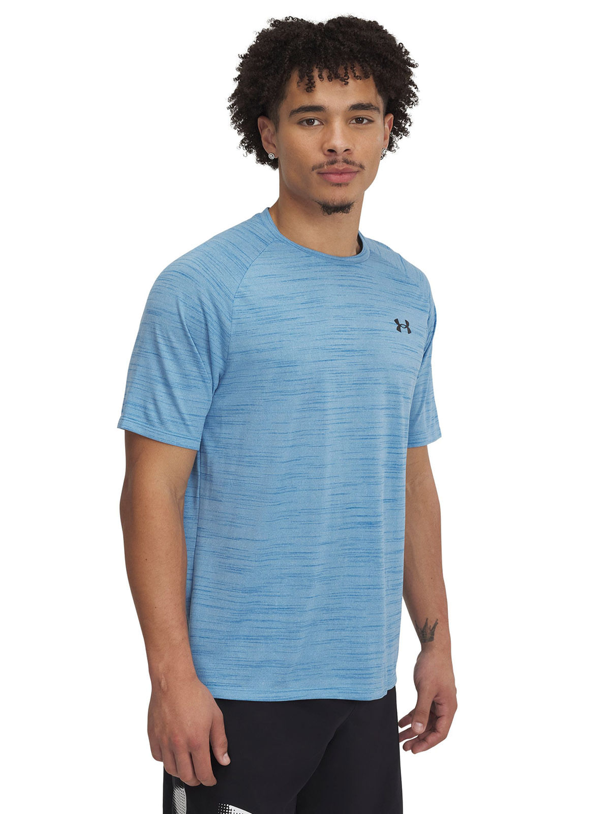 Polera manga corta UA tech 2.0 tiger azul para hombre