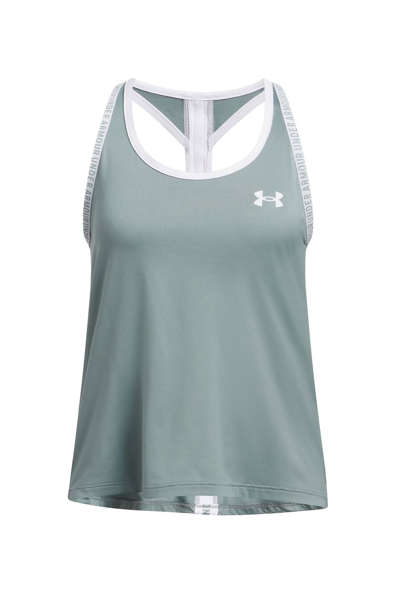 Polera-sin-mangas-UA-knockout-verde-para-niñas