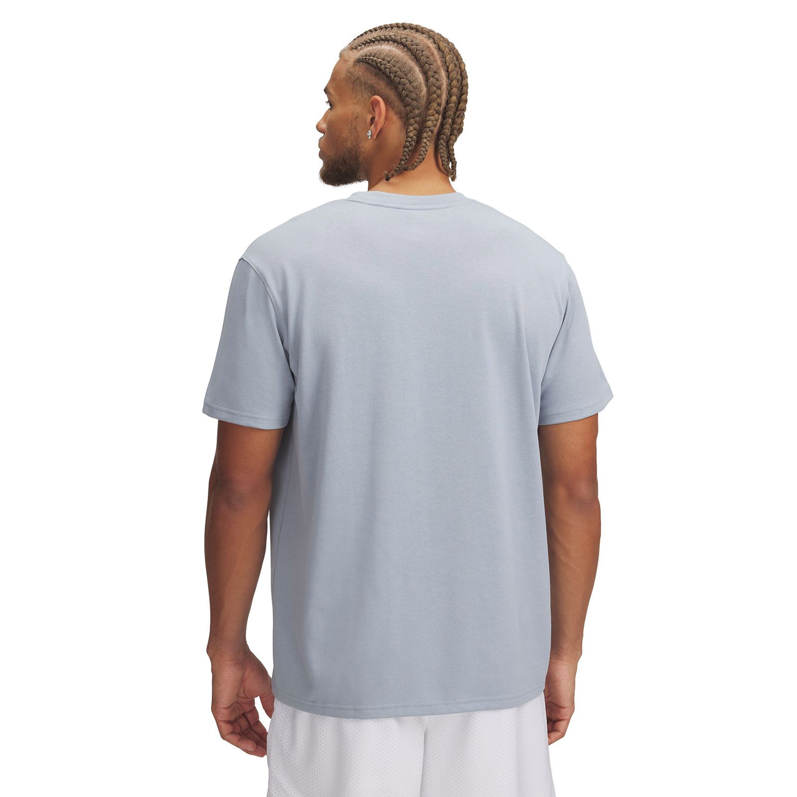 Polera manga corta Under Armour logo heavyweight azul para hombre