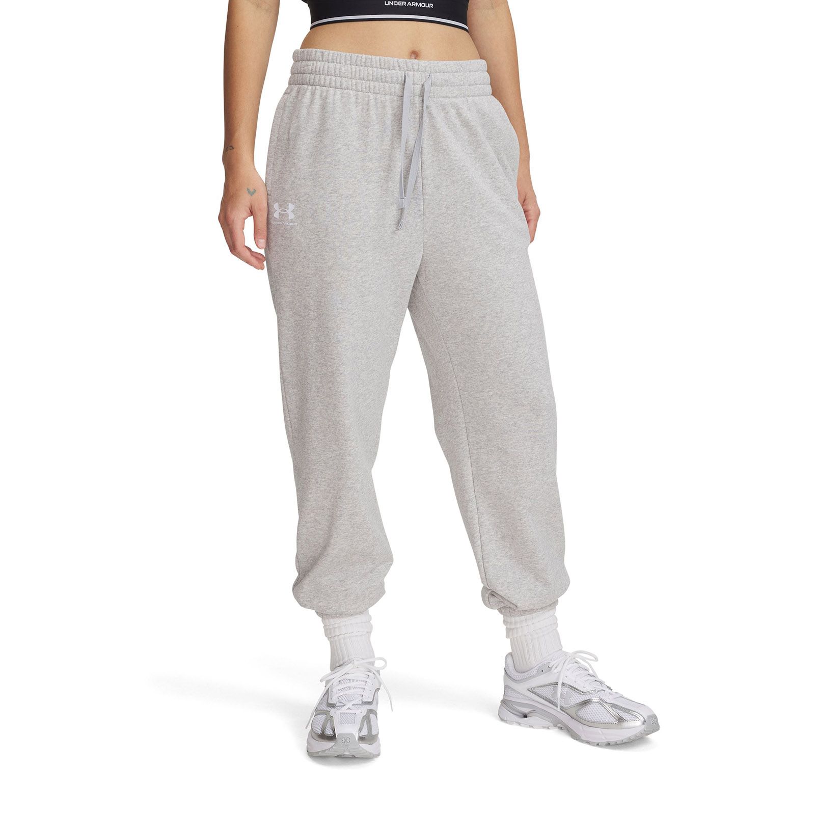 Jogger Under Armour Rival terry gris para mujer