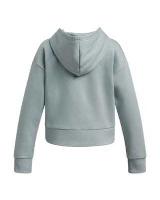 Polerón Under Armour Rival fleece crop hoodie verde para niñas