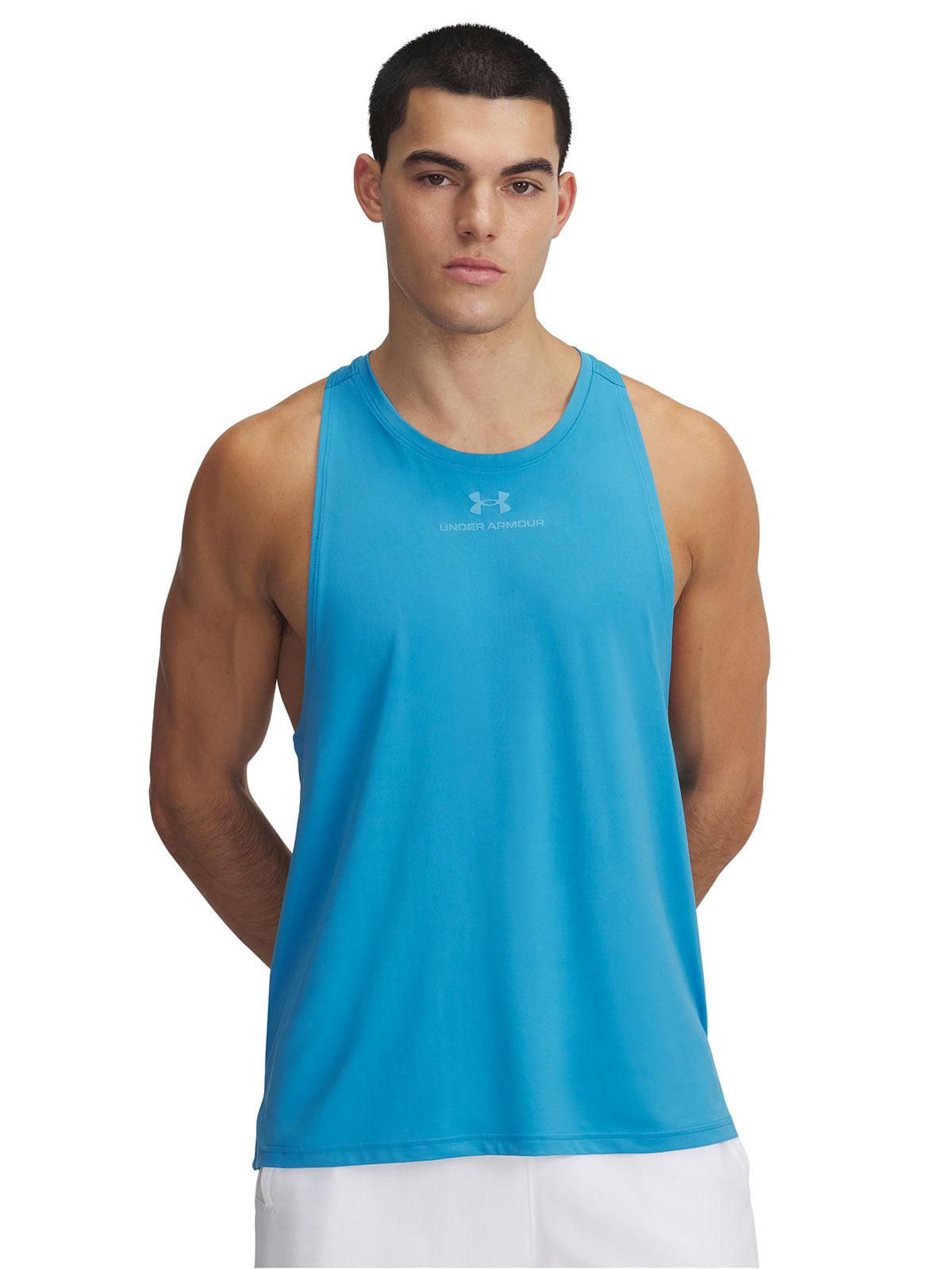 Polera sin mangas UA vanish energy azul para hombre