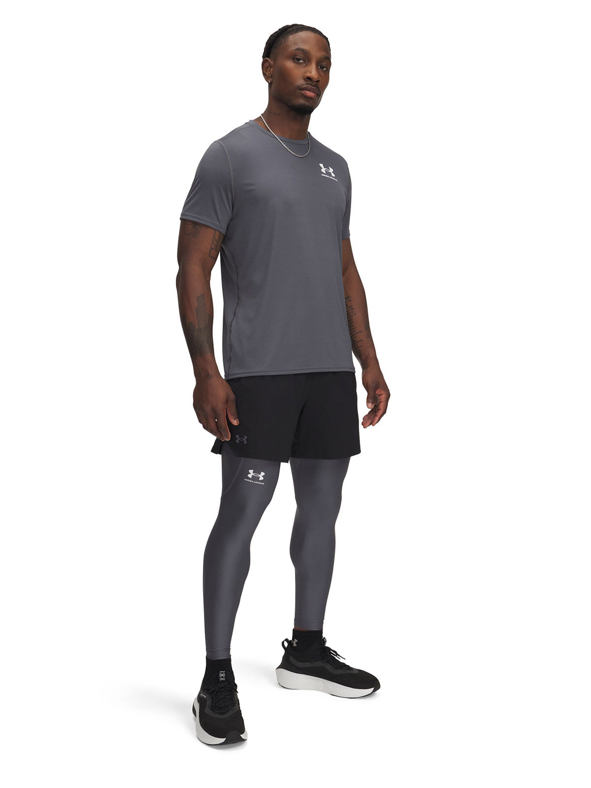 Primera capa inferior Heatgear gris para hombre